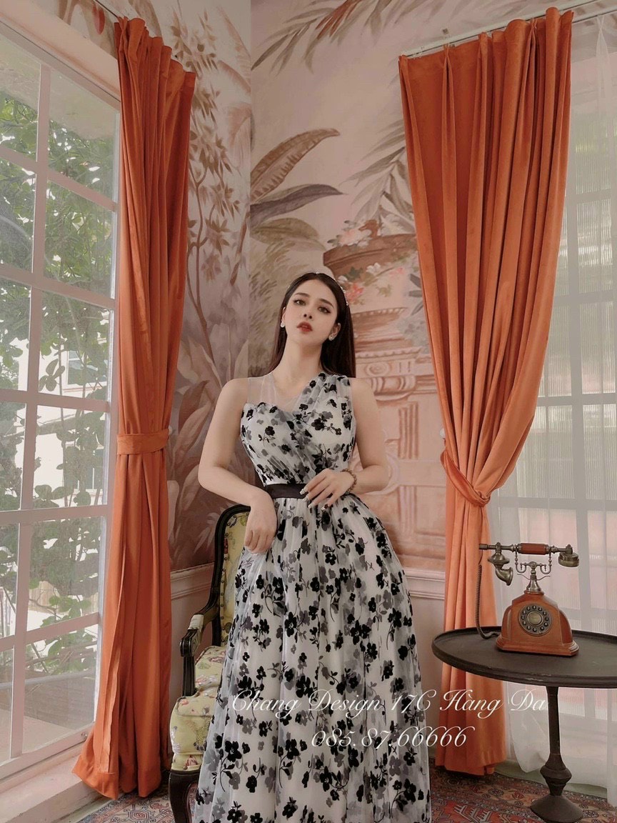Đầm MAXI BÔNG MÀU Y HÌNH