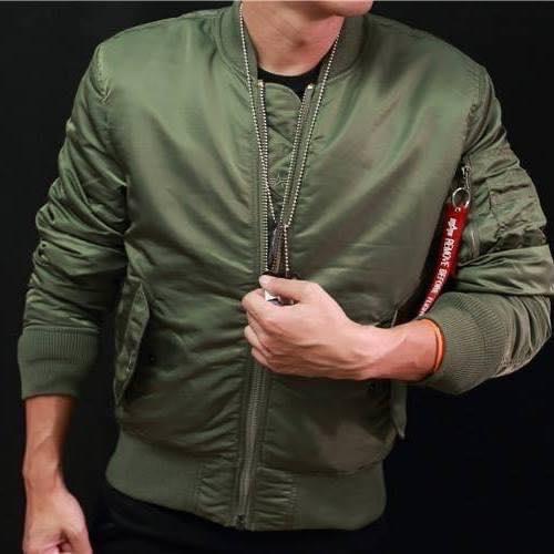 Áo Khoác Bomber basic slimfit chất liệu vải polyester lụa cao cấp sang trọng- ARES SHOP