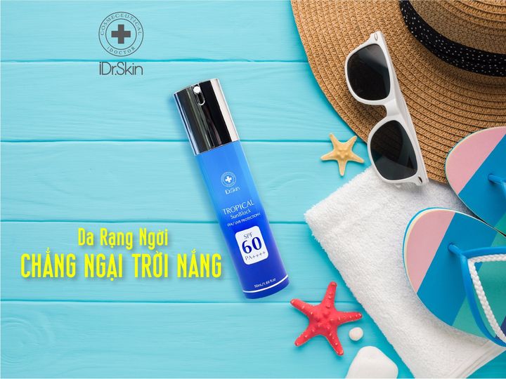 Kem Chống Nắng Miền Nhiệt Đới Với Công Nghệ Pha Lê Hóa Lỏng Thương Hiệu iDr.Skin - TROPICAL SUNBLOCK. Kem Chống Nắng TROPICAL SUNBLOCK Chống Lại Các Tia UVA - UVB Giúp Da Không Bị Sạm Nám - Cấp Ẩm Giúp Da Tươi Trẻ. Xuất Xứ Hàn Quốc (50ml) Hàng Chính Hãng