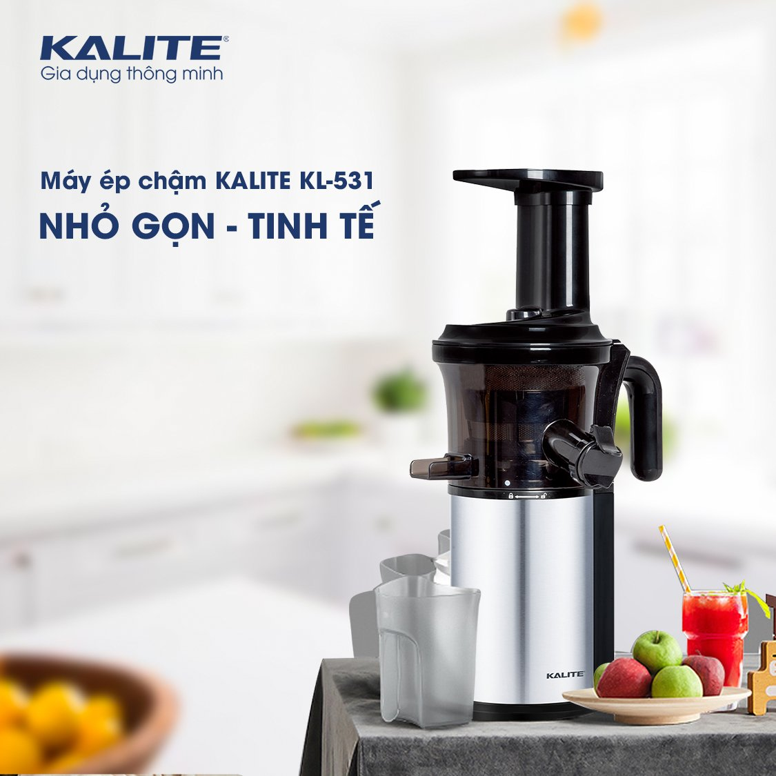 Máy Ép Chậm Châu Âu KALITE KL-531 Công Suất 200W - Hàng Chính Hãng