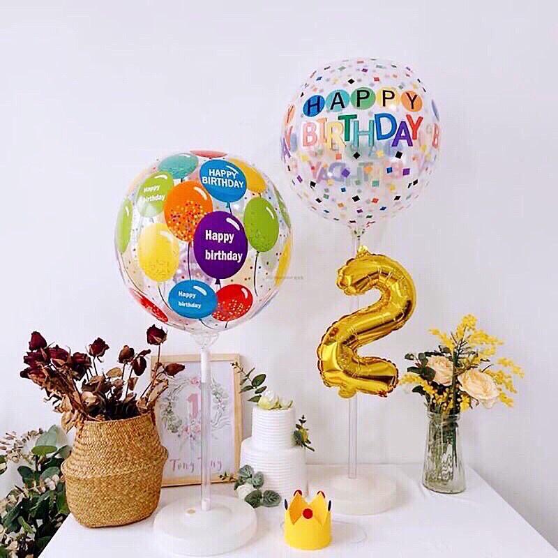 Bong bóng 4D in chữ Happy birthday trang trí sinh nhật, sự kiện cho bé trai, bé gái 22 inch nhiều màu - BOBABO