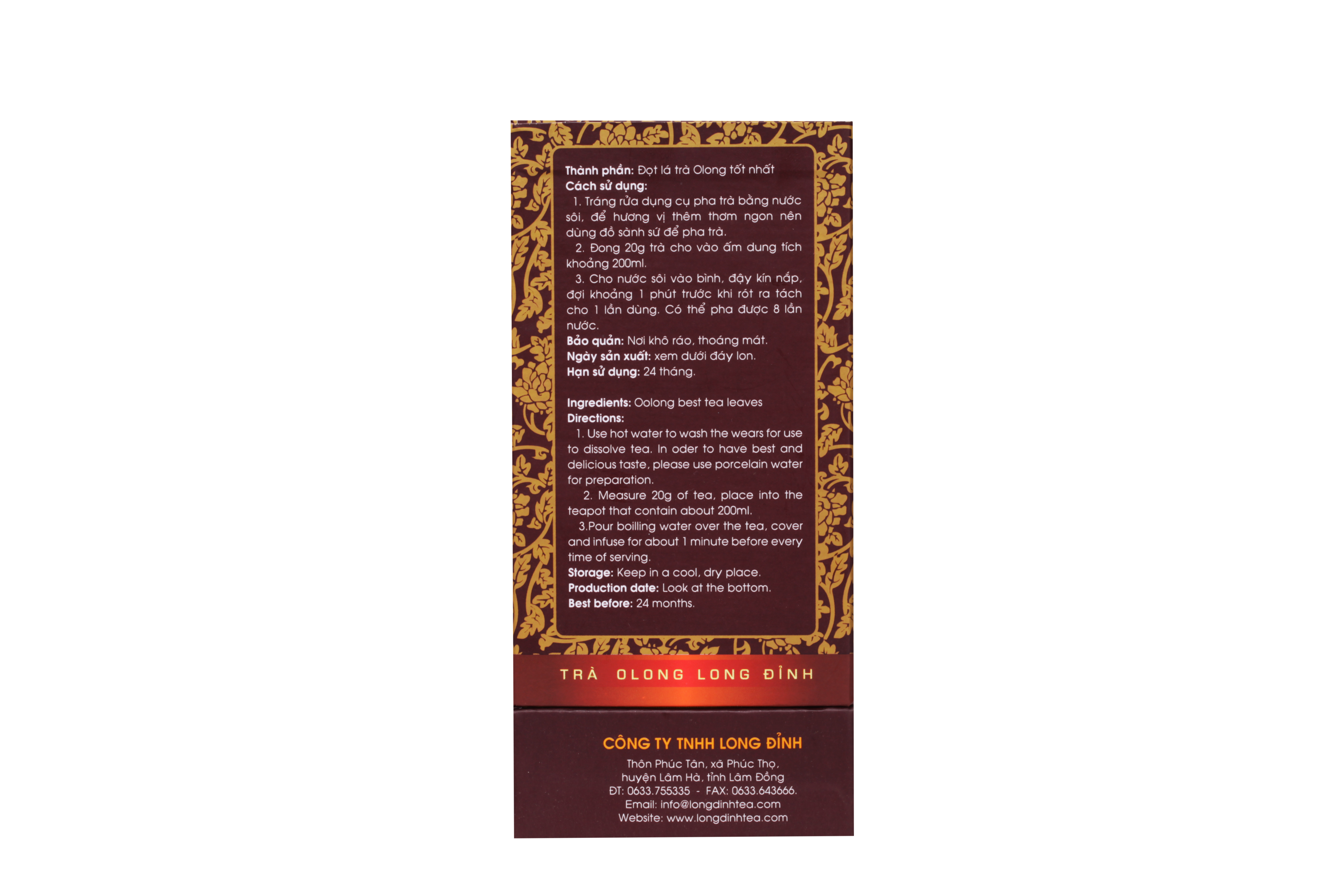 Bộ trà Ô long Lễ nâu Long Đỉnh