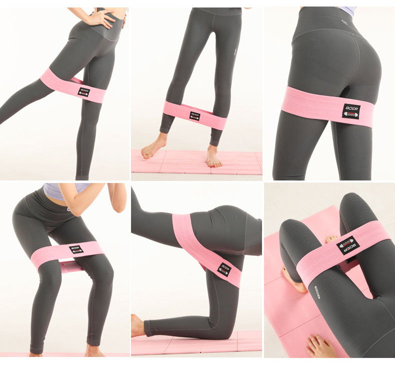 Dây kháng lực tập cơ mông đùi chân cao cấp Hip Resistance bands Boer 3603 - Hàng chính hãng. Dây tập tăng vòng 3, mini band, miniband, resistance band, dây đàn hồi, dây thun tập gym