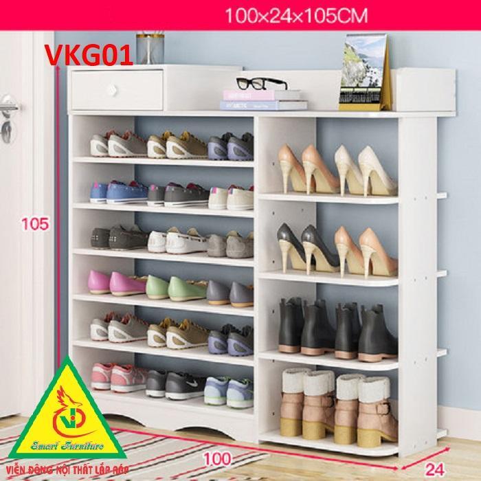 Tủ Giày Hiện Đại Nhiều Ngăn Để Giày, Tiết Kiệm Diện Tích VKG01A - Nội thất lắp ráp Viendong Adv