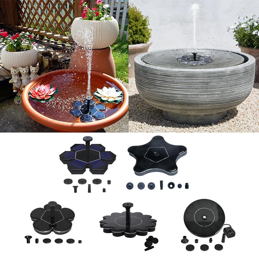 Solar Panel Powered Submersible Fountain Garden Pond Water Pump