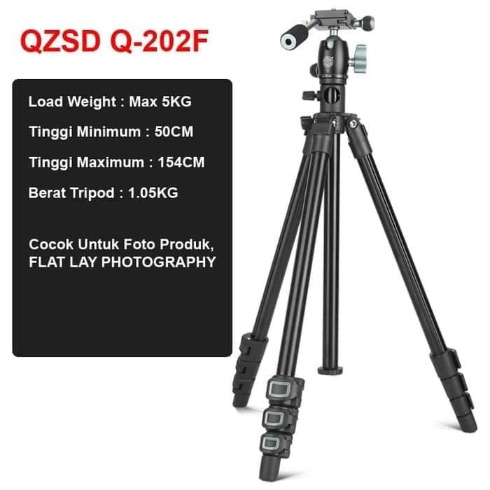 Chân máy ảnh tripod Beike Q-202F, Thanh ngang - Hàng chính hãng