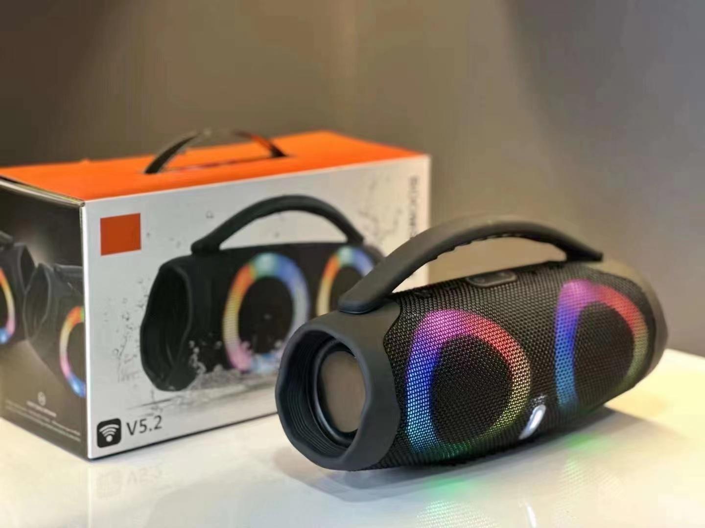 Máy tính để bàn không dây công suất cao 100W Hiệu ứng ánh sáng RGB Hỗ trợ âm thanh cho Bluetooth/AUX/Thẻ TF/Phát lại qua USB/Loa Bluetooth TWS Màu sắc: Đen