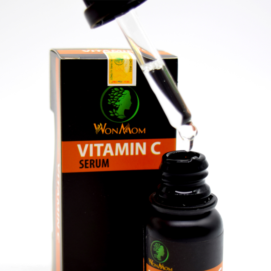 Serum Vitamin C Dưỡng Trắng Sáng Da Mờ Thâm Se Khít Lỗ Chân Lông Tái Tạo Da Wonmom Chai 20Ml - Chăm Sóc Da Mẹ Bầu Và Sau Sinh