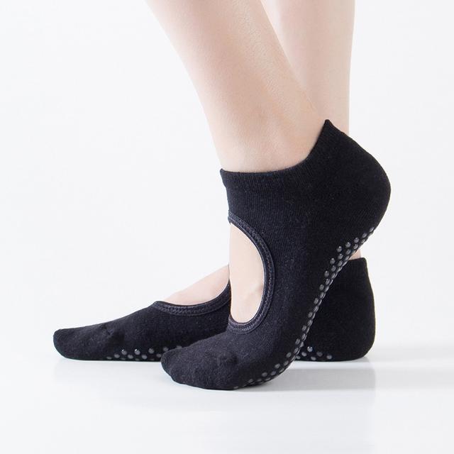 Băng yoga băng cho phụ nữ Pilates múa ba lê múa bông không trượt Sport Sport Sock Gym Workout Slipper Chạy Grip Sock Color: Type2-Light Grey Size: EUR 35-40 US 4.5-8.5