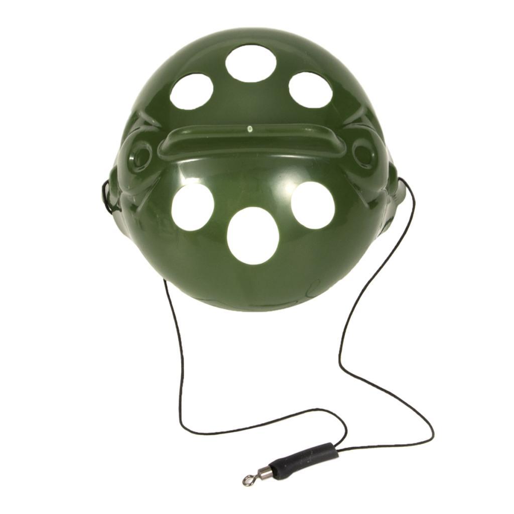 Plastic Carp Fishing Feeder Bait Cage Fishing Lure Holder Basket Trap Green