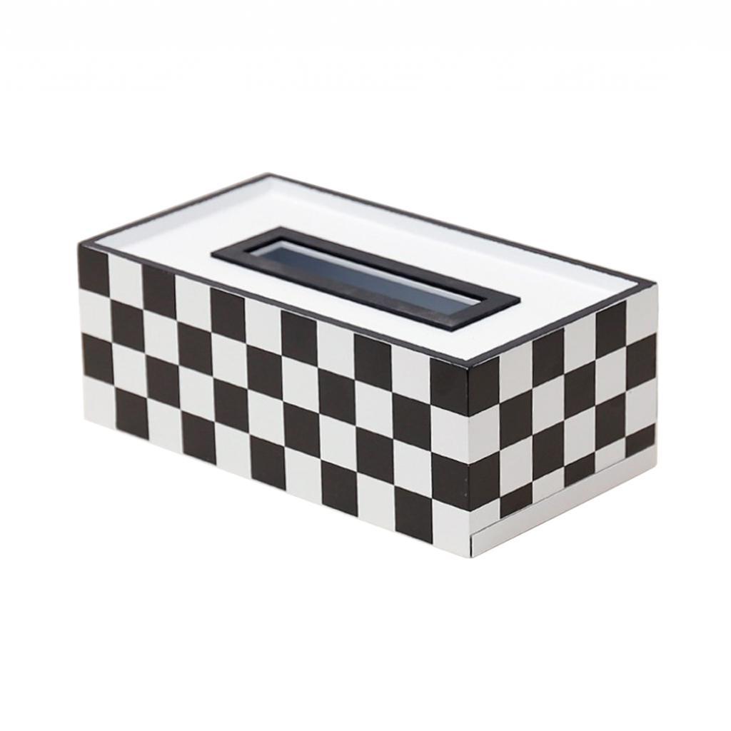 Wooden Tissue Box Cover Holder Case Paper Dispenser for Bathroom Bedroom