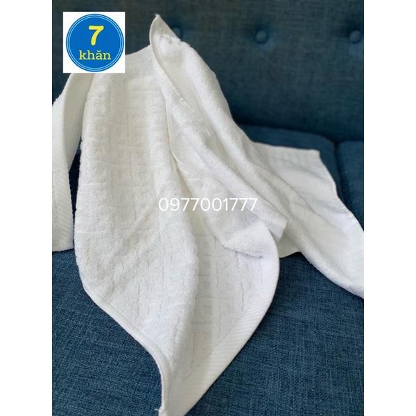 Khăn mặt trắng hoặc khăn lau tay khách sạn 100% cotton - Phong Phú
