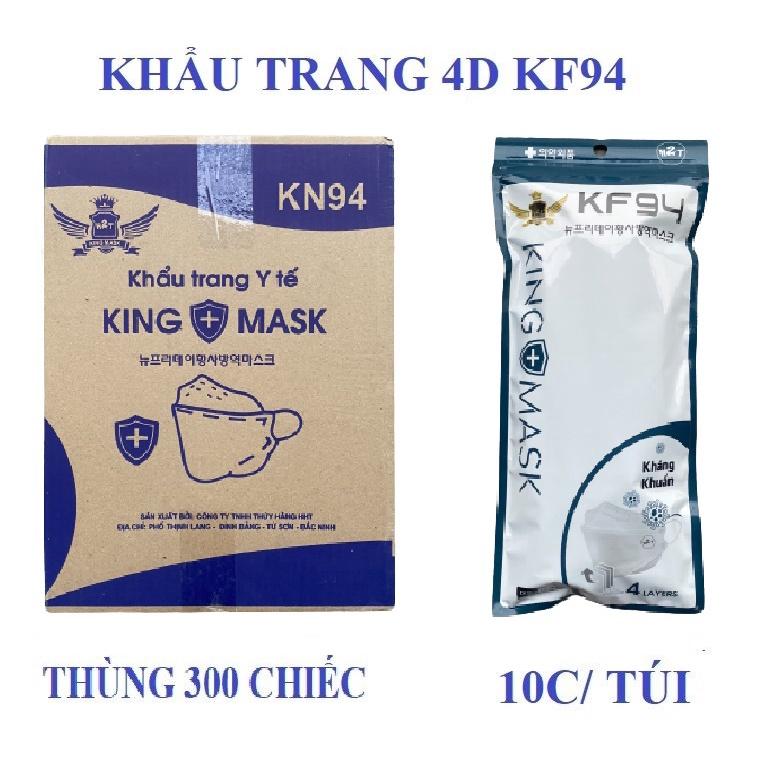 THÙNG 300 CÁI KHẨU TRANG NGƯỜI LỚN KF 94. KHẨU TRANG CÁ 4D KHÁNG KHUẨN ÔM SÁT