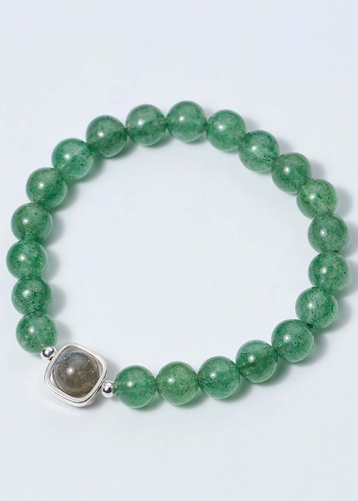 Vòng tay đá thạch anh dâu xanh phối đá xà cừ - Ngọc Quý Gemstones