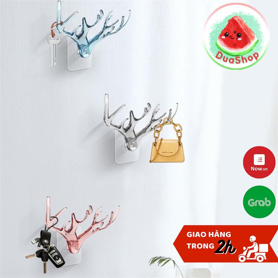 Móc Dán Tường Sừng Hươu - Móc Treo Decor trang trí nhà cửa Duashop