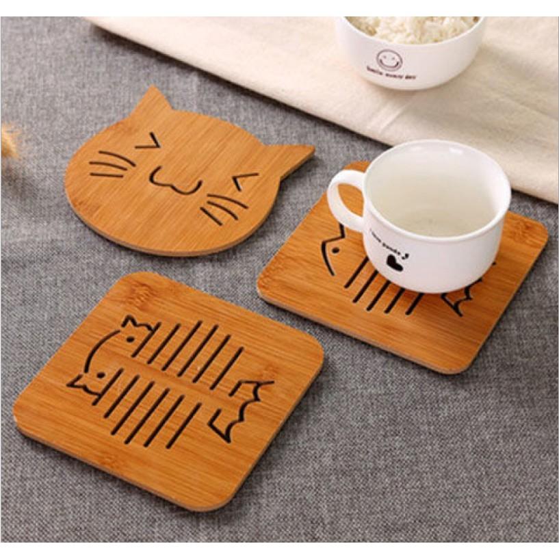 Miếng Gỗ Lót Nồi Bằng Gỗ Nhiều Hình