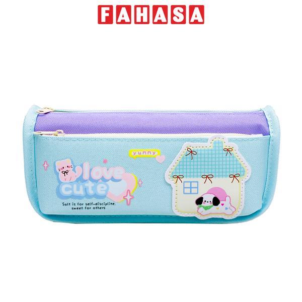 Bóp Viết Vải Love Cute - Yescholar 9415 - Màu Xanh