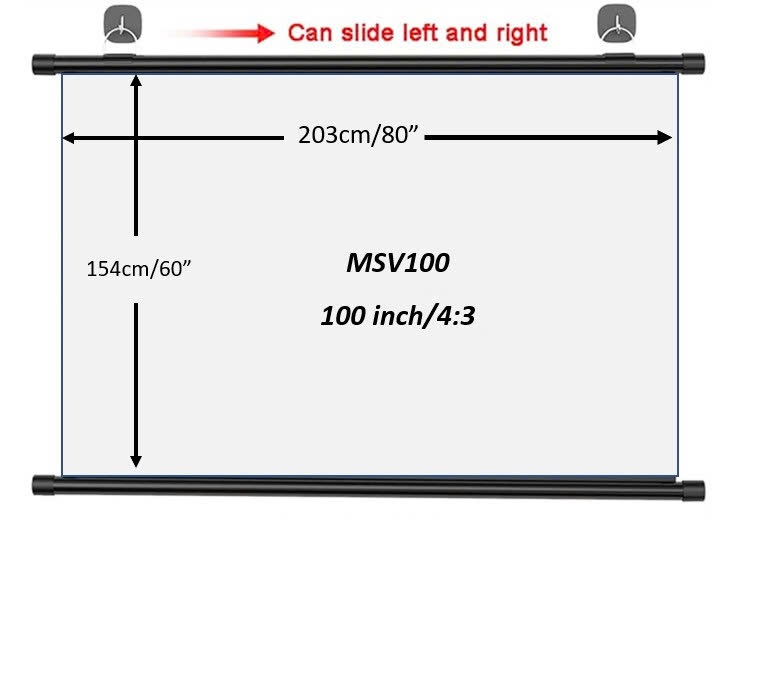 Màn máy chiếu 100inch đủ tỉ lệ Treo tường/ Di động hiệu Apollo - Hàng nhập khẩu