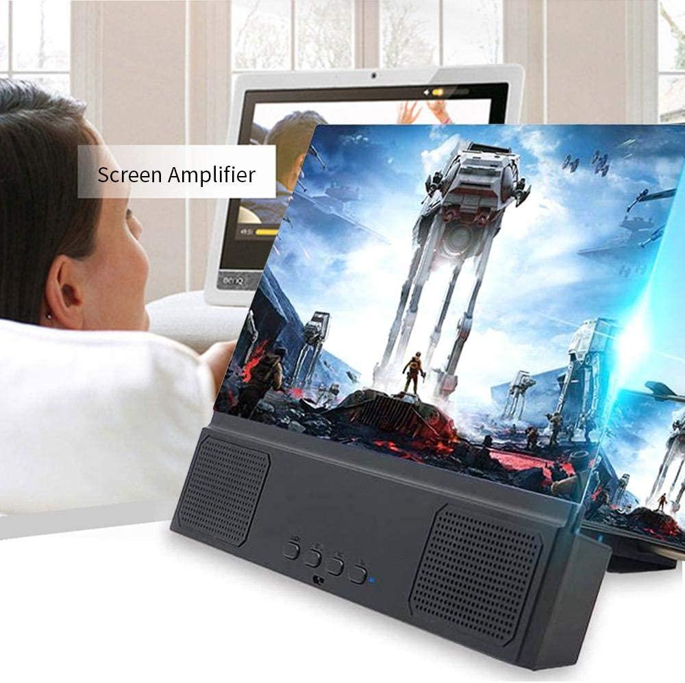 Màn hình điện thoại di động kính lúp, bộ khuếch đại màn hình 12 ″ với loa cho tất cả các điện thoại thông minh
