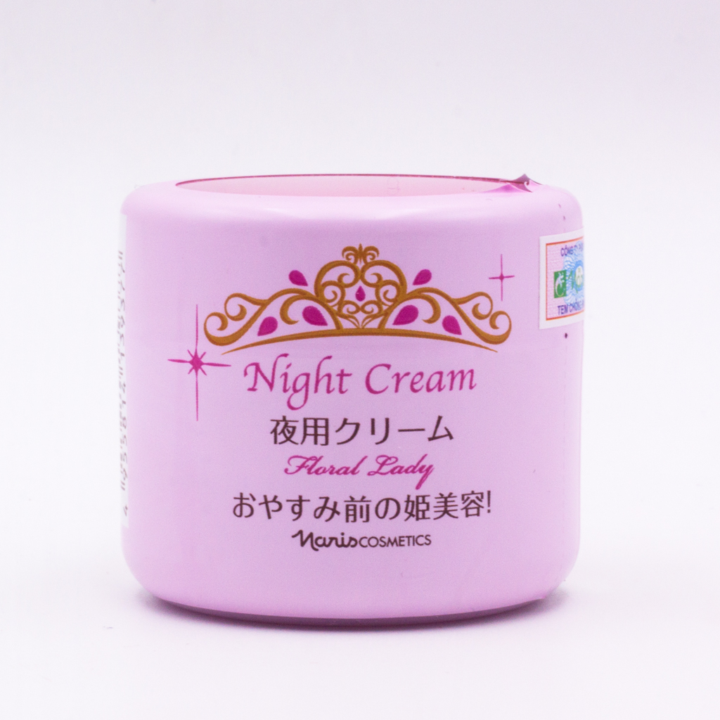 Kem Dưỡng Ban Đêm Làm Sáng Da, Ngăn Ngừa Sạm Nám Naris Cosmetic Floral Lady Night Cream (49g) – Hàng Chính Hãng