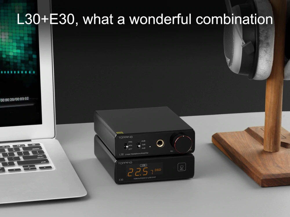 TOPPING L30 Headphone Amplifier 6.35MM NFCA HiFi RCA Hi-Res pre-amp preamplifier for E30 DAC - Hàng Chính Hãng