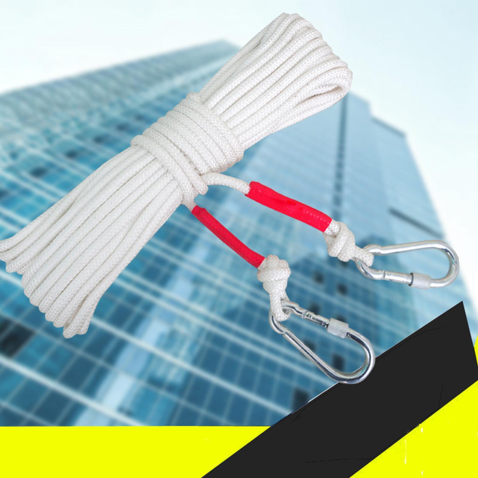 Climbing Rope with 2 Steel Hooks Rope for Tree Climbing