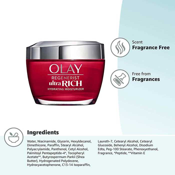 Kem Dưỡng Da Siêu Dưỡng Ẩm Olay Regenerist UltraRich hydrating moisturizer Hộp 48g của Mỹ