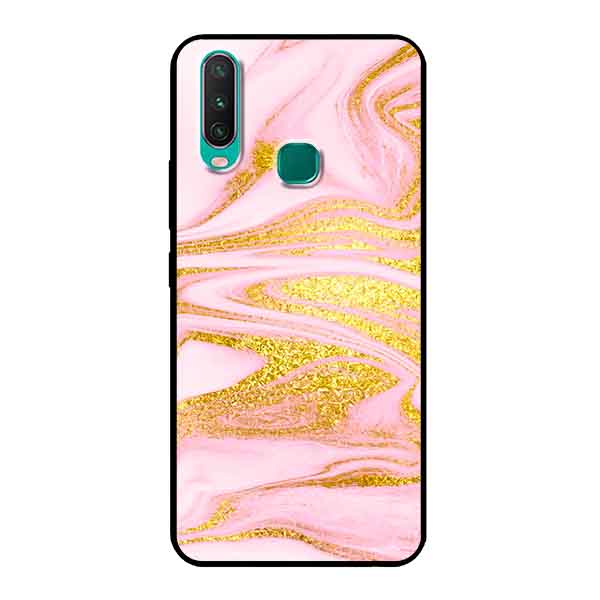 Ốp Lưng in cho Vivo Y15 Mẫu NỀN ĐÁ HOA 8 - Hàng Chính Hãng