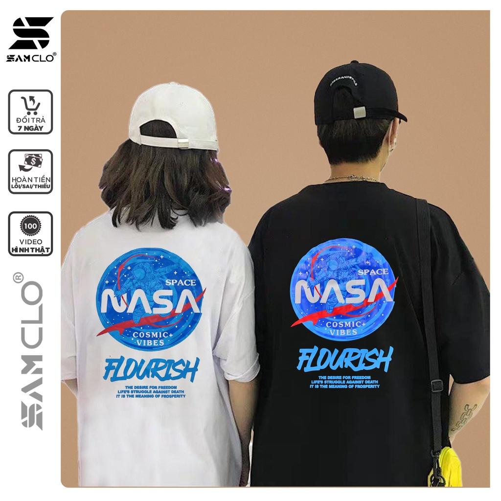 Áo thun tay lỡ nam nữ SAM CLO phông form rộng dáng Unisex - mặc cặp, nhóm, lớp in hình PHG NASA