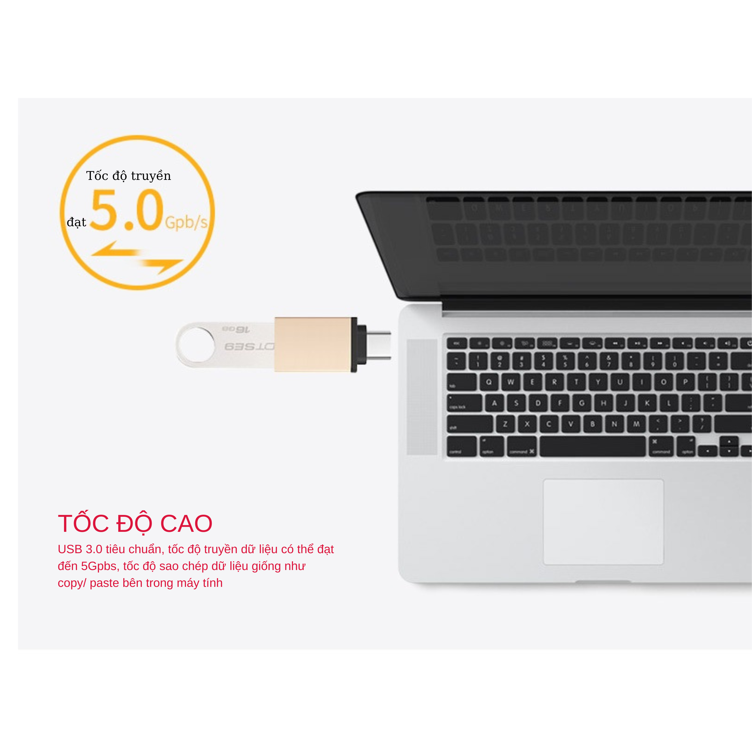 Đầu Chuyển Đổi USB Type C Sang USB 3.0 - Hàng Chính Hãng Tamayoko