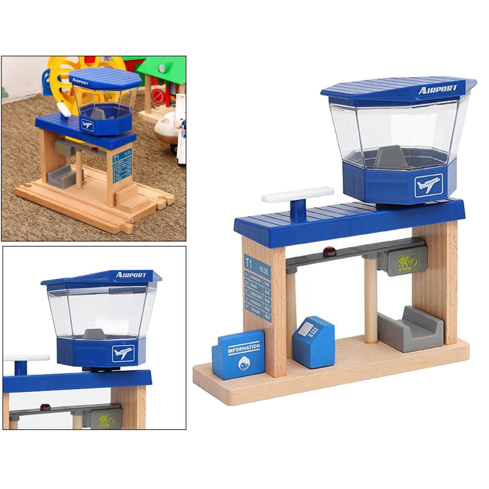 Wooden  Railway Track Accessories Scene    Terminal