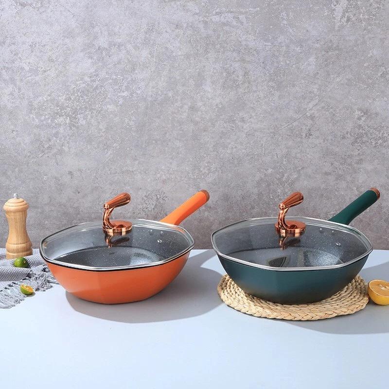 CHẢO XÂU LÒNG CHỐNG DÍNH 8 CẠNH CAO CẤP OCTAGONAL PAN , 33CM