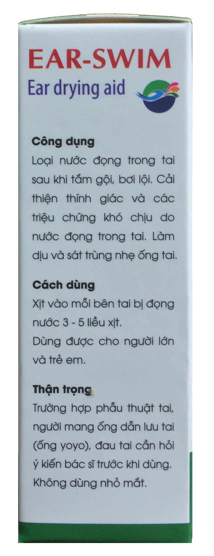 Ear-Swim (Dung dịch làm khô tai. Hàng chính hãng)