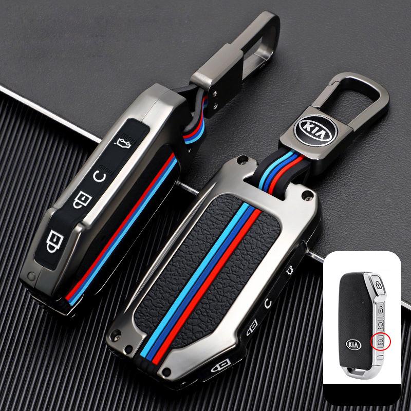 Ốp bảo vệ chìa khóa xe KIA 4 nút bằng hợp kim cao cấp sang trọng PKXH-182