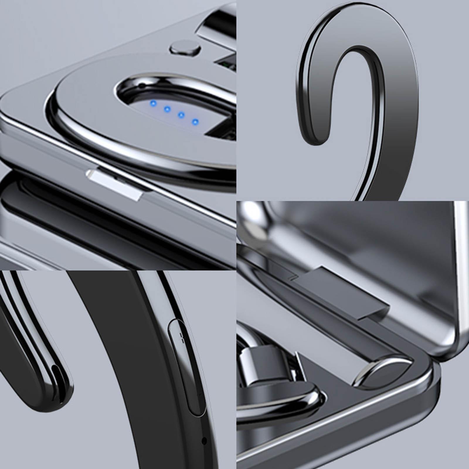 Bluetooth Headset Business Earphone Sport Universal Earbud Black