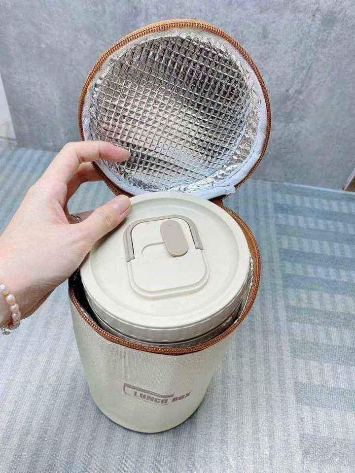 HỘP ĐỰNG CƠM GIỮ NHIỆT, HỘP CƠM INOX 3 TẦNG CAO CẤP KÈM TÚI ĐỰNG + HỘP ĐŨA MUỖNG - HÀNG CHÍNH HÃNG