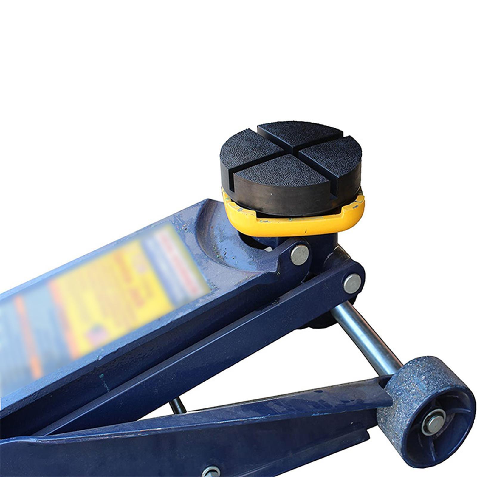 Jack Rubber Pad Jack Stand Pad Floor Jack Adapter Support Block Universal Frame Rail Protector Round Slotted Anti Slip Jacking Pad