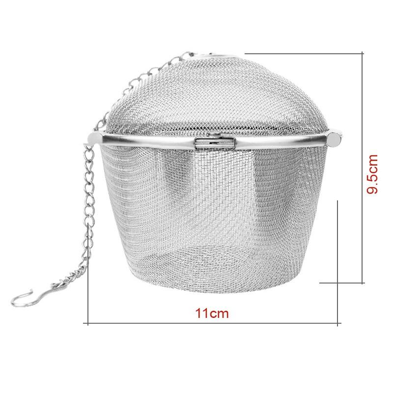 BỘ LỌC PHA TRÀ, HẦM THUỐC BẮC BẰNG INOX 304 DẠNG LƯỚI, HÌNH TRỤ TRÒN, LOẠI CỰC ĐẠI 110X95MM