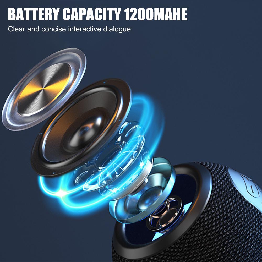 Mini di động loa bluetooth HD Giảm tiếng ồn Micrô ngoài trời Thể thao di động Hifi Music Loa Stereo Support Color: White