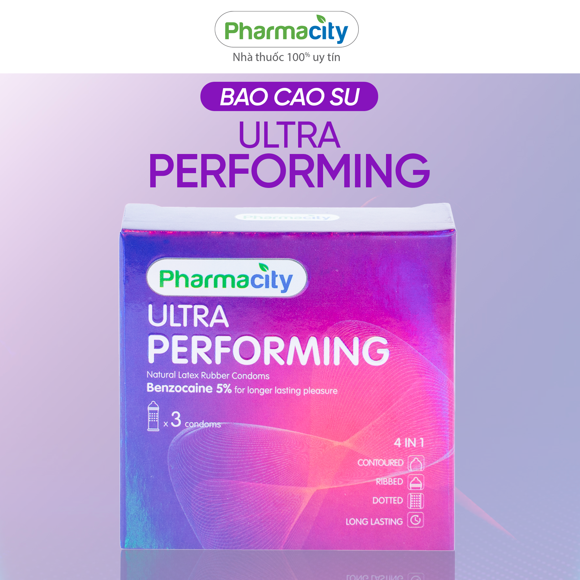 Bao cao su Pharmacity Ultra Performing