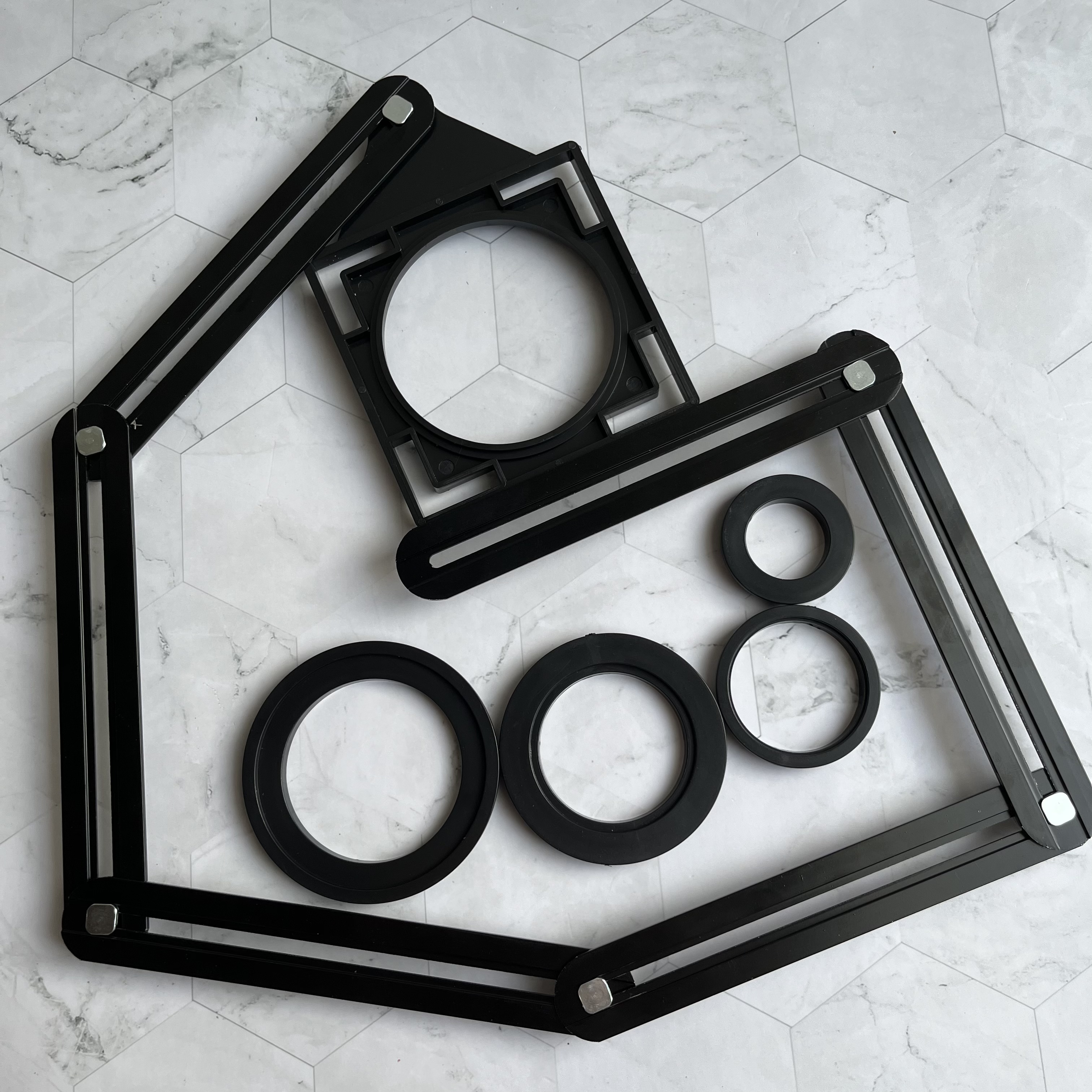 Thước Đo Định Vị Cắt Gạch, Thước Đo Chính Xác Lỗ Khoan - Điều Chỉnh Đa Góc Thước Gập 6 Đoạn