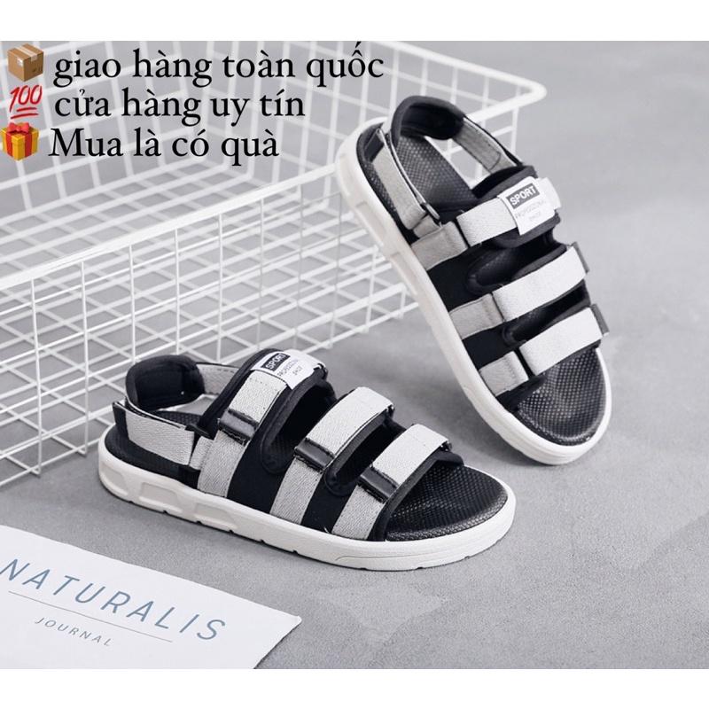 (Có 3 Màu) Sandal nữ nam 3 quai trơn cao cấp hothit Fullsize 35-44 - dép quai hậu học sinh mới về 2021