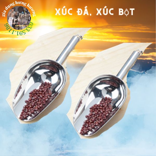 Muôi xúc đá loại lớn inox cao cấp số 4