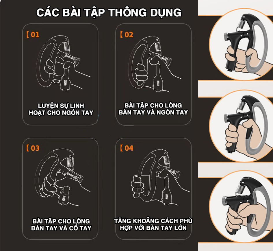 Kìm Bóp Tay 100kg Đếm Số Điện Tử Tập Cơ Điều Chỉnh Lực ( Dụng Cụ Tập Gym Tại Nhà Tự Động Cao Cấp Giá Rẻ Bằng Sắt Chữ A Hàng Chính Hãng )