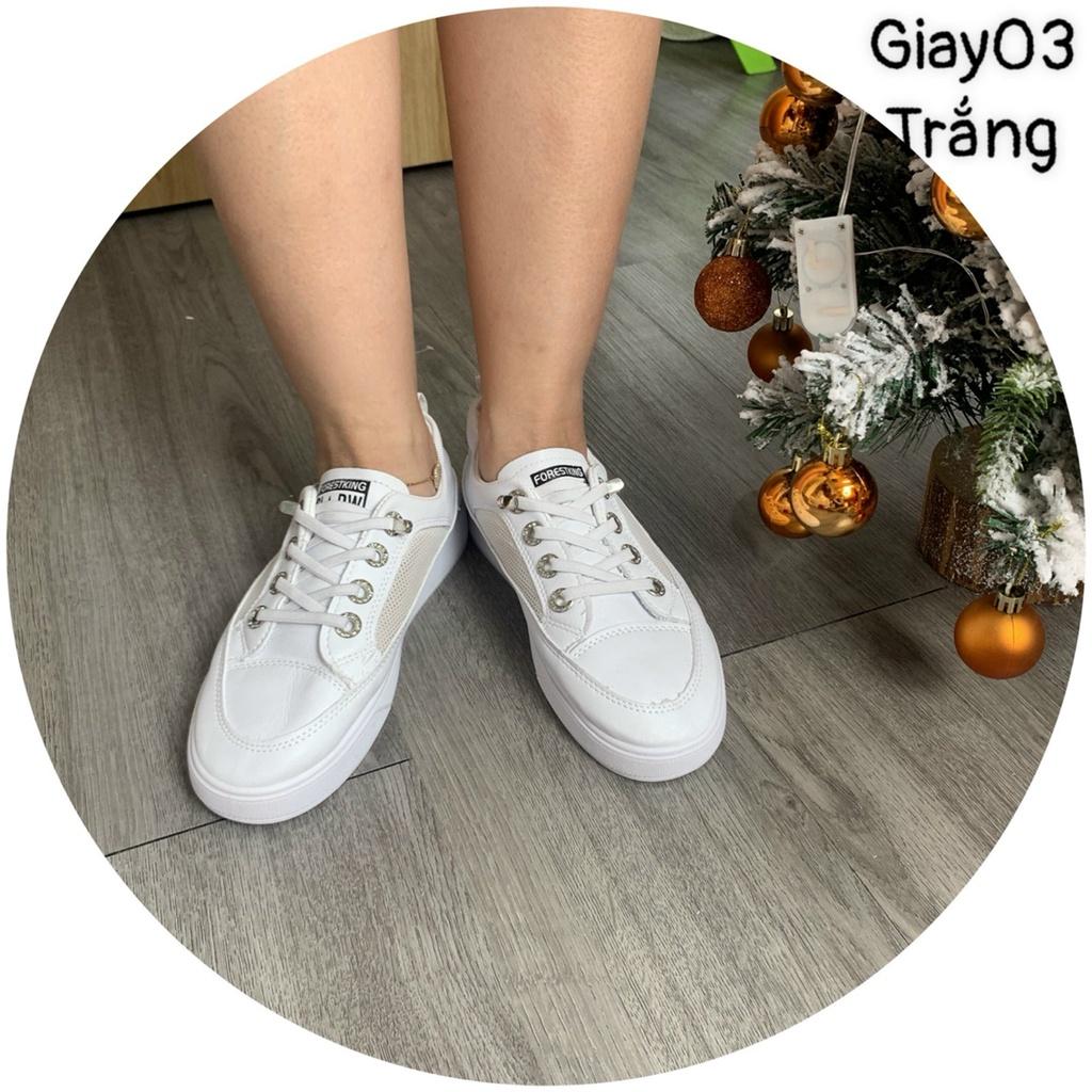 SALE Giày Bata nữ đơn giản màu trắng - Giay03 - Giay