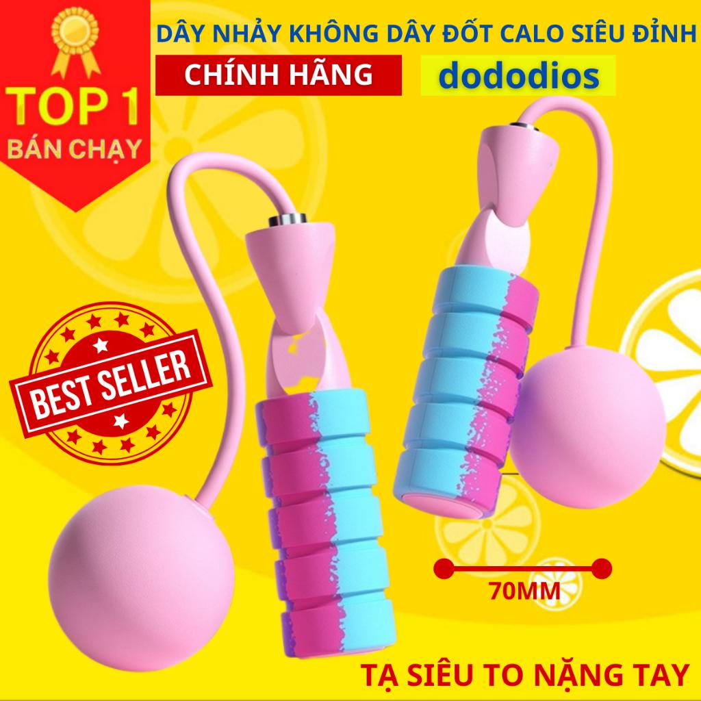 Dây nhảy không dây đếm số tính calo có tạ bóng to không tiếng ồn tự đếm vòng - chính hãng dododios