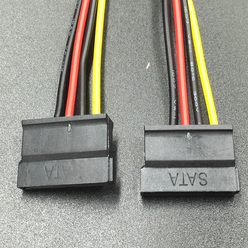 4 Pin Molex IDE to 2 Serial ATA Hard Driver Power Cable SATA Y Splitter Dual Hard-Drive-Disk Extension Cord Adapter Connector
