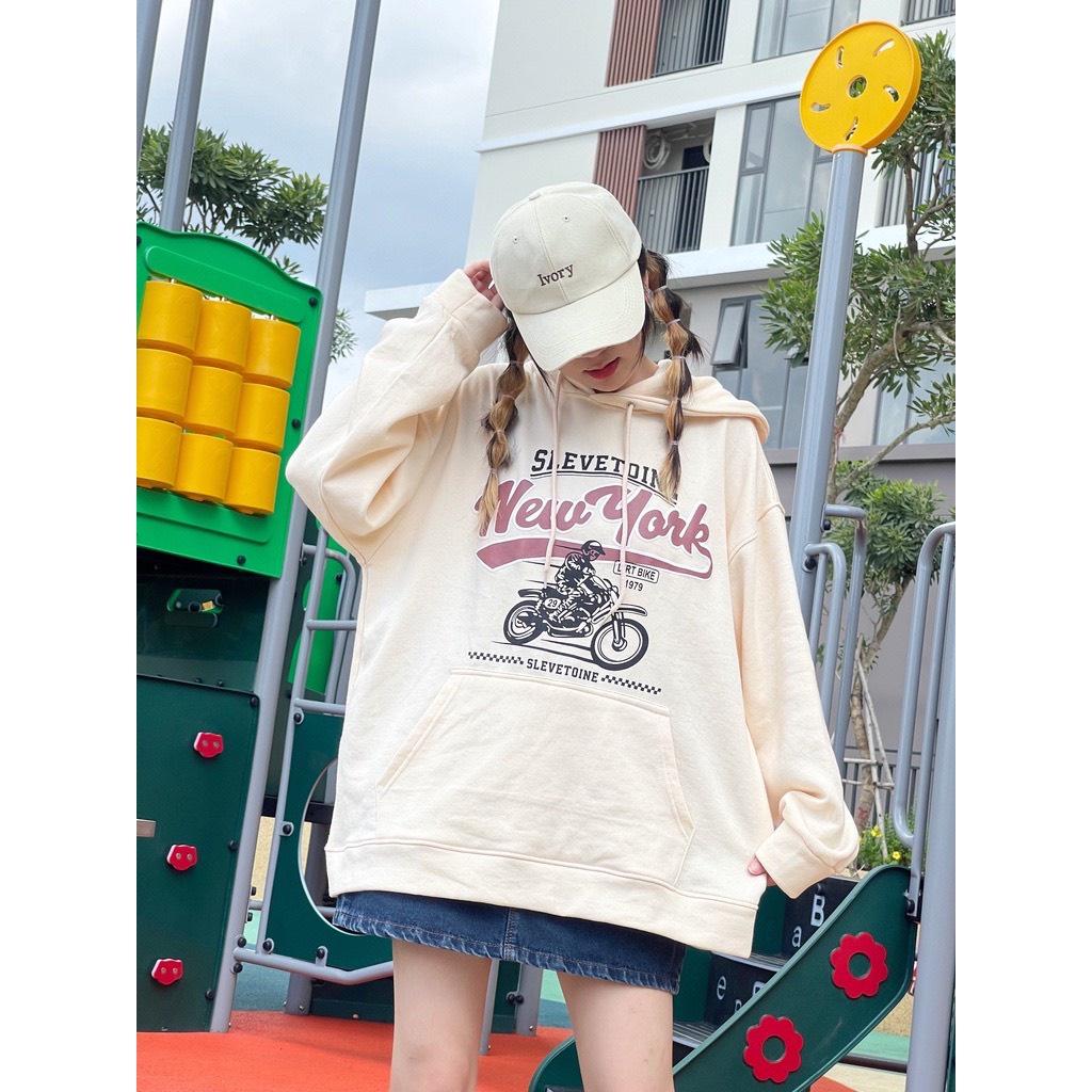 Áo khoác Hoodie nỉ bông NEWYORK form rộng unisex nam nữ (Ảnh thật/Có sẵn