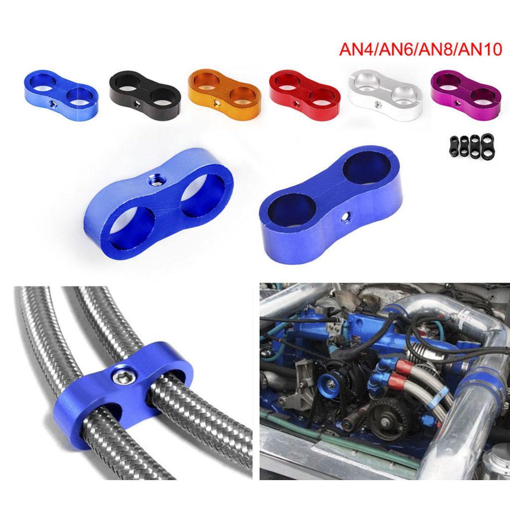Universal Aluminum Braided Water Hose Separator Clamp AN4 Red