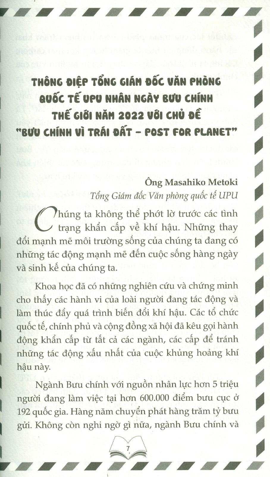 Vì một trái đất An lành - Những bức thư đoạt giải Cuộc thi viết thư quốc tế UPU lần thứ 51